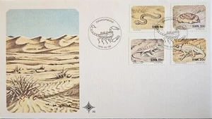 1978 South West Africa FDC SWAKOPMUND & Small Animals in Namib Desert SC#411-414 - Picture 1 of 3