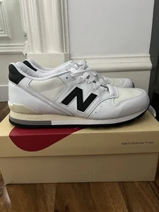New Balance 996 Hecho en EE. UU. Blanco Negro Para Hombre - Reino Unido 10,5 - UE 45 - Imagen 1 de 5