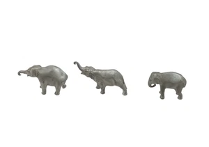 Vintage Selangor Pewter Miniature Elephant Figure 7711, 7712 & 7713 - Picture 1 of 10