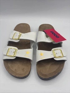Foco Dallas Cowboys Birkenstock White Strap Sandals Women’s Size XL (11-12) New - Picture 1 of 9