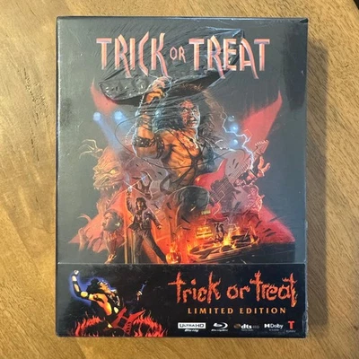 Trick or Treat (4K UHD/Blu-ray/CD, 1986) OOP/NEW/SEALED LE Cover B SHIPS IN BOX - Image 1 of 4