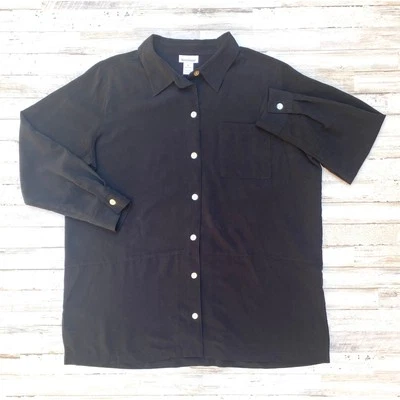 Camisa Blusa TRAVELSMITH Negra Manga Larga Talla 2xl C100133 Foto 1 de 4
