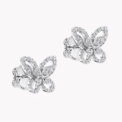 Diamond Women Earring Studs  Round Lab Grown 1 Carat 950 Platinum - Image 1 of 4