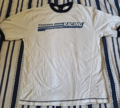 Camiseta para hombre mediana M vintage Y2K Yamaha Racing motocicleta timbre azul blanco Foto 1 de 4