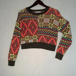 Treasure & Bond Geometric Knit Sweater Multicolor Size M Colorful Pattern - Picture 1 of 9