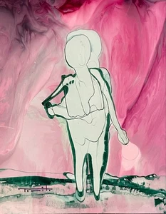Pintura Original José Tonito.Arte Orgánico Único.FIGURA 1.Figura Divertida Extravagante - Imagen 1 de 3