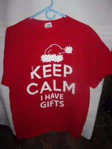 Herren T-Shirt Keep Calm I Have Presents Weihnachten Größe XL - Bild 1 von 1