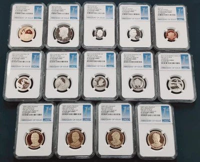 2015 NGC PF 70 ULTRA CAMEO,  Complete 14 COIN CLAD SET, FIRST DAY OF ISSUE!  P92 - Image 1 of 4