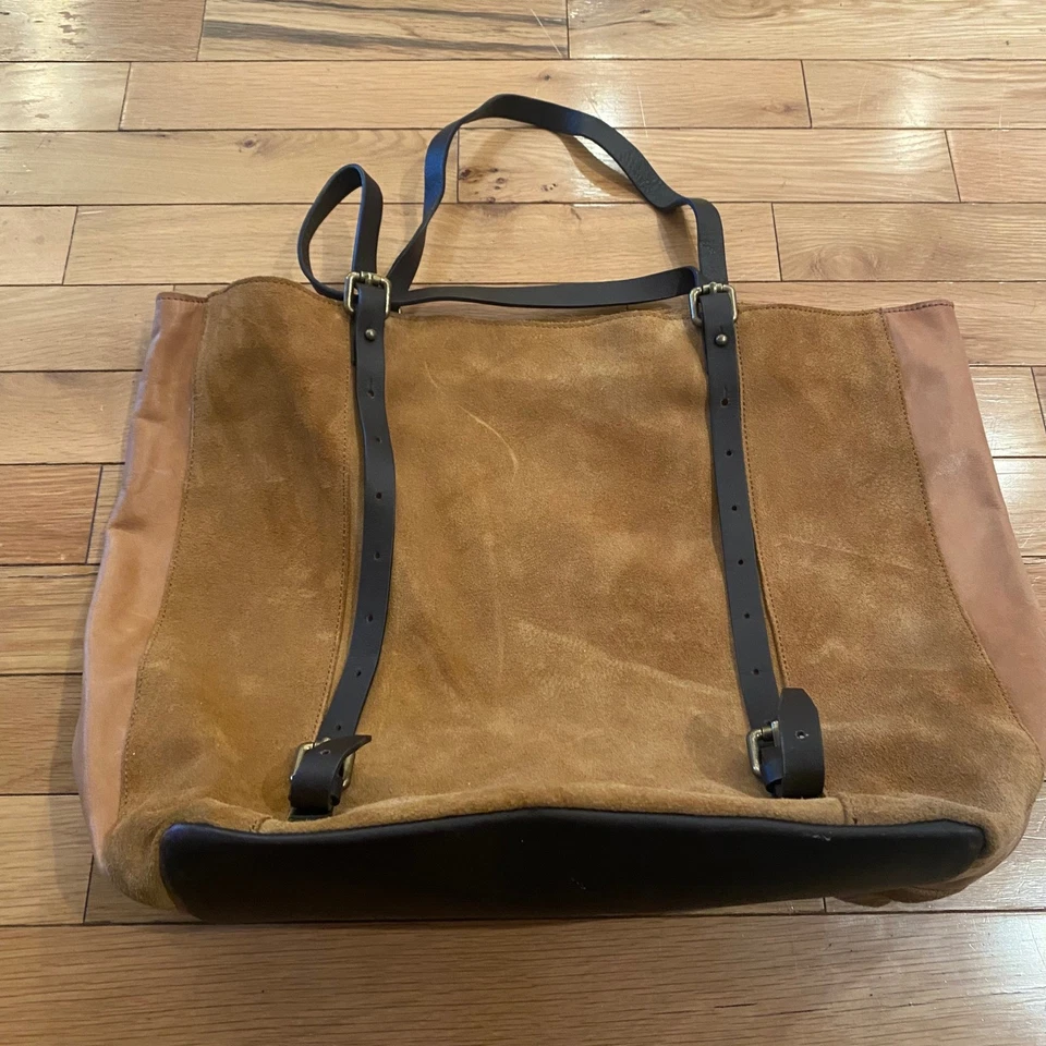 Sundance коричневый замши кожаная сумка с короткими ручками большой наплечная сумка сделано в Испании - Изображение 1 из 4