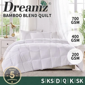 Dreamz Microfiber Bamboo Quilt Summer Winter Duvet Doona 200/400GSM All Size - Picture 1 of 217