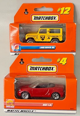 1999 年两轮美泰车轮火柴盒 - 路虎 90/MGF 1.8i — 第 1/4 张图片