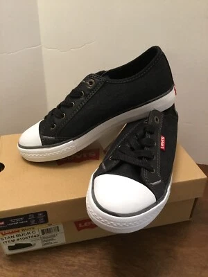 Zapatos Levis Niños Stan Buck C Niños Talla 3 Negros Denim Nuevos En Caja Tenis 1087443 Foto 1 de 4