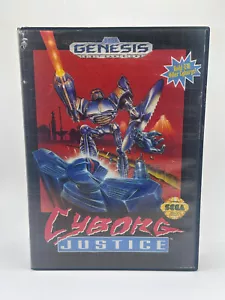 Cyborg Justice (Sega Genesis, 1993)-TESTED & WORKS- NO MANUAL- CASE PLASTIC TORN - Picture 1 of 5