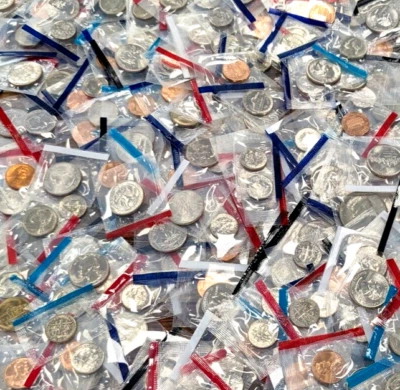 40  Mint State Coins, 1c, 5c, 10c, 25c Uncirculated Mint Cello's - Image 1 of 4