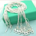 10PCS Wholesale 925 Sterling Solid Silver 1MM Snake Chain Necklace For Pendant
