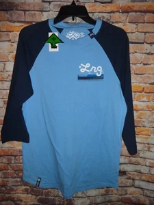Camiseta para hombre LG talla mediana M azul manga 3/4 NUEVAS ETIQUETAS azul marino - Imagen 1 de 2