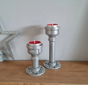 Camiseta de metal soporte ligero / gris negro plateado soporte antiguo / steampunk resistente - Imagen 1 de 15