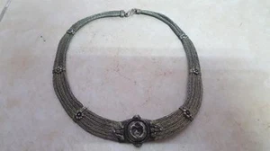 raro antiguo afgano? Collar de cadena de cobre tribal étnico hecho a mano joyería - Imagen 1 de 1