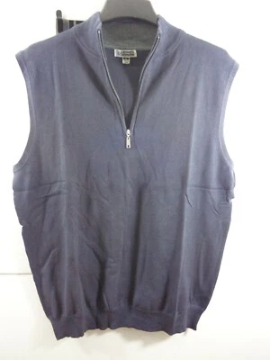 EDWARDS  Men's 1/4" Pullover Sweater Vest Size Large Blue Color New and Unworn  - Image 1 of 3