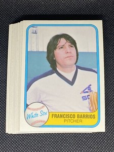 Francisco Barrios Chicago White Sox Pitcher 1981 Fleer #352 20 Card Lot