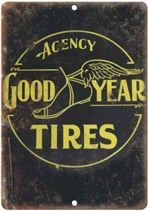 Good Year Tires Agency Porcelain Look 12" x 9" Reproduction Metal Sign U95B - Picture 1 of 1