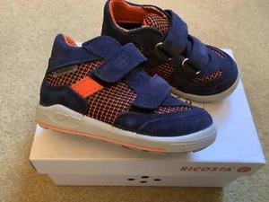Ricosta 'Rico' Nautic Navy/Orange, Waterproof, Ankle Boots, Infant UK 4 / EUR 20 - Picture 1 of 7