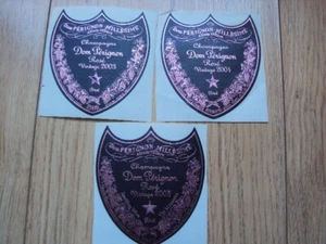 3 ETIQUETTES CHAMPAGNE DOM PERIGNON ROSE VINTAGE 2003 - 2004 et 2005 - Imagen 1 de 1