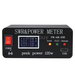 FM-AM-SSB 1.8MHz-50MHz SWR Power Watt Meter SWR & Power Meter Peak Power 120W - Afbeelding 1 van 5
