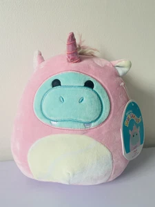 Squishmallows Hank the Hippo In Unicorn Costume | 7.5 Inch | BNWTs | USA Import - Picture 1 of 10