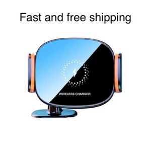 Wireless Phone Car Charger & Vent dashboard holder For All Smart Phone - Picture 1 of 11