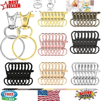 Versátiles ganchos a presión y llaveros de 100 piezas - suministros artesanales duraderos de aleación de zinc Foto 1 de 4