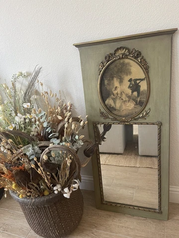 Gorgeous French Trumeau Mirror Wood Mirror Cover