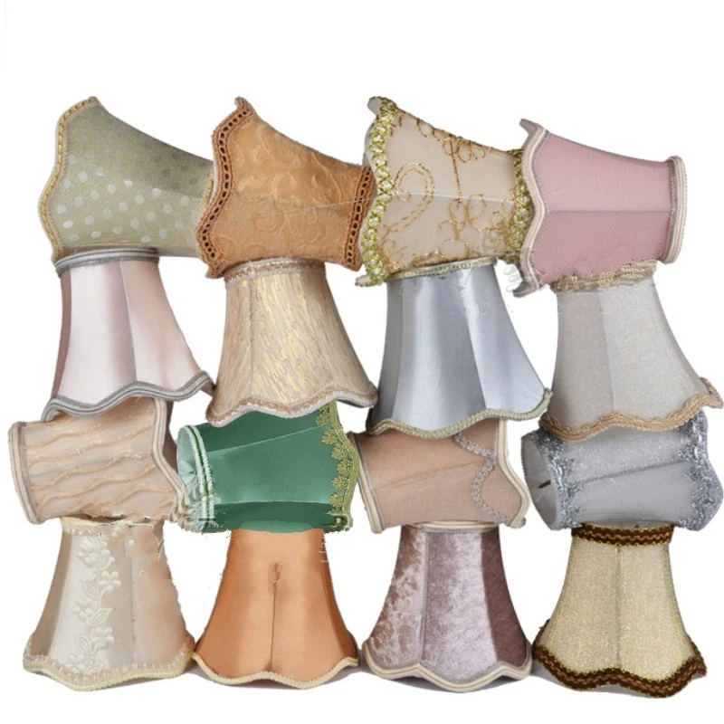 Small Lace Lampshade Cotton Textured Fabric Drum Shade Table Ceiling Light Cover - Image 1 of 1