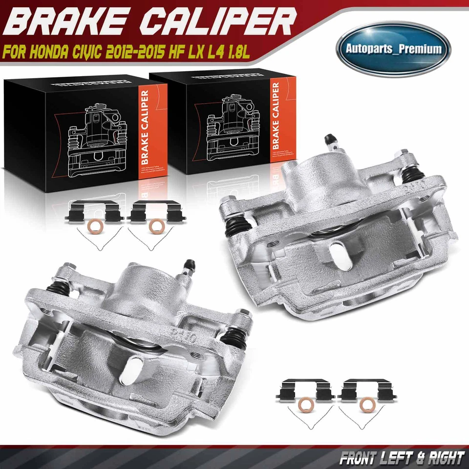 Par de pinzas de freno delanteras laterales con soporte para Honda Civic 2012-2015 L4 1,8 L Foto 1 de 4