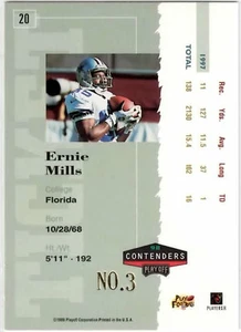 Boleto Ernie Mills 1998 Playoff Contenders canje de intercambio registrado #3/8 - Imagen 1 de 1