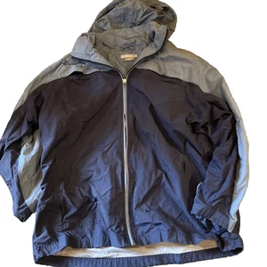 Vintage Nike Windbreaker Anorak Hoodie Hoody Blue Streetwear size XL Mens VTG - Picture 1 of 18
