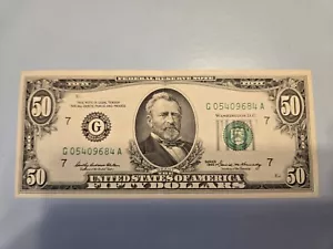 Series 1969 $50 Fifty Dollar Bill Federal Reserve Bank of Chicago, Illinois FRN - Picture 1 of 24