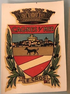 Vintage Chromotransfer Decal 1950s/60s Cagnes Sur Mer 06 - Picture 1 of 3
