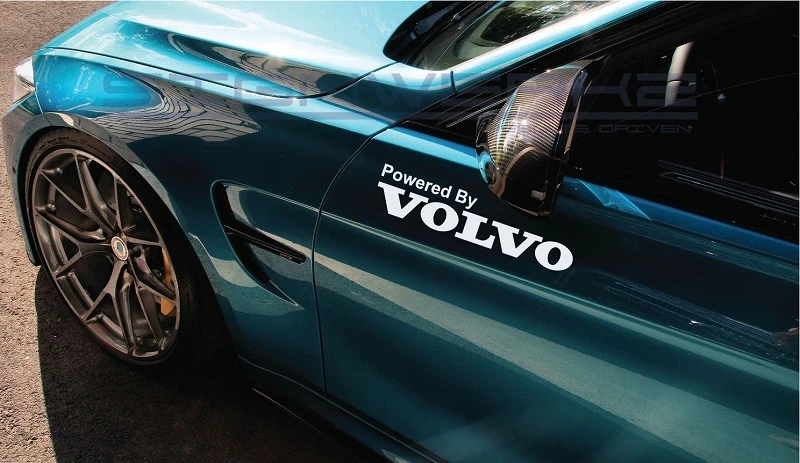 Powered By Volvo Calcomanía Adhesiva Logo T50R Penta BTCC Alce Suecia XC90 12" Par Foto 1 de 1