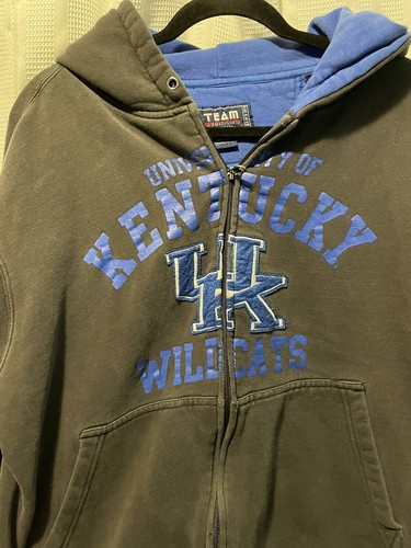 VETEMENTS Felpa con cappuccio e cerniera Team Edition University Kentucky Wildcats taglia grigio medio