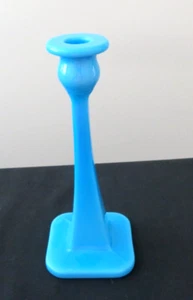 Cambridge Azurite Pyramid Tower Single 10" Candle Holder Exc Condition 1920's - Picture 1 of 6