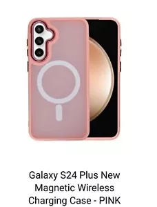 Samsung Galaxy S24+ Magnetic Wireless Charging Case Pink - Picture 1 of 2