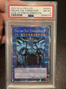 Yu-Gi-Oh! Obelisco El Tormentor LC01-EN001 Cuarto Siglo 25 PSA 8 Error de impresión - Imagen 1 de 2