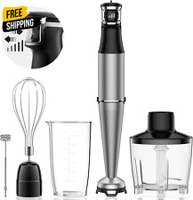 Immersion Hand Blender 5 in 1: 1100W Electric Blender Handheld Stick Mixer with 