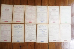 1950s London Midland Region Railway Handbills Timetable x12 Ref D - Picture 1 of 7