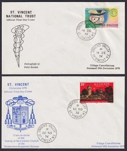 ST. VINCENT: (20870) O'BRIEN'S VALLEY postmark/ cancel FDC 1976 - Picture 1 of 1