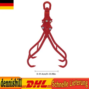Rot 36-Zoll-4-Klauen-Baumstammgreifer Baumstammheben Holzhebezange Holzgreifer - Bild 1 von 19