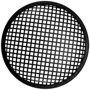 12" Metal Waffle Speaker Grill, Black Steel, Rubber Edge, SWG-12 - Picture 1 of 1