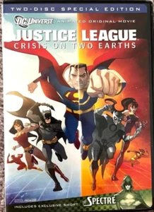 Justice League: Crisis on Two Earths (DVD) LN Disc + Cover Art - NO CASE - Foto 1 di 1