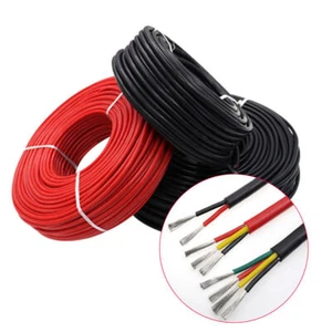 Flexible Stranded Silicone Multicore Wire Cable High Tempe Wire 2/3/4/5/6PIN ALL - Picture 1 of 6